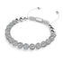 Cristal blanc d'hiver | Argent x Blanc | Bracelet Kikiballa